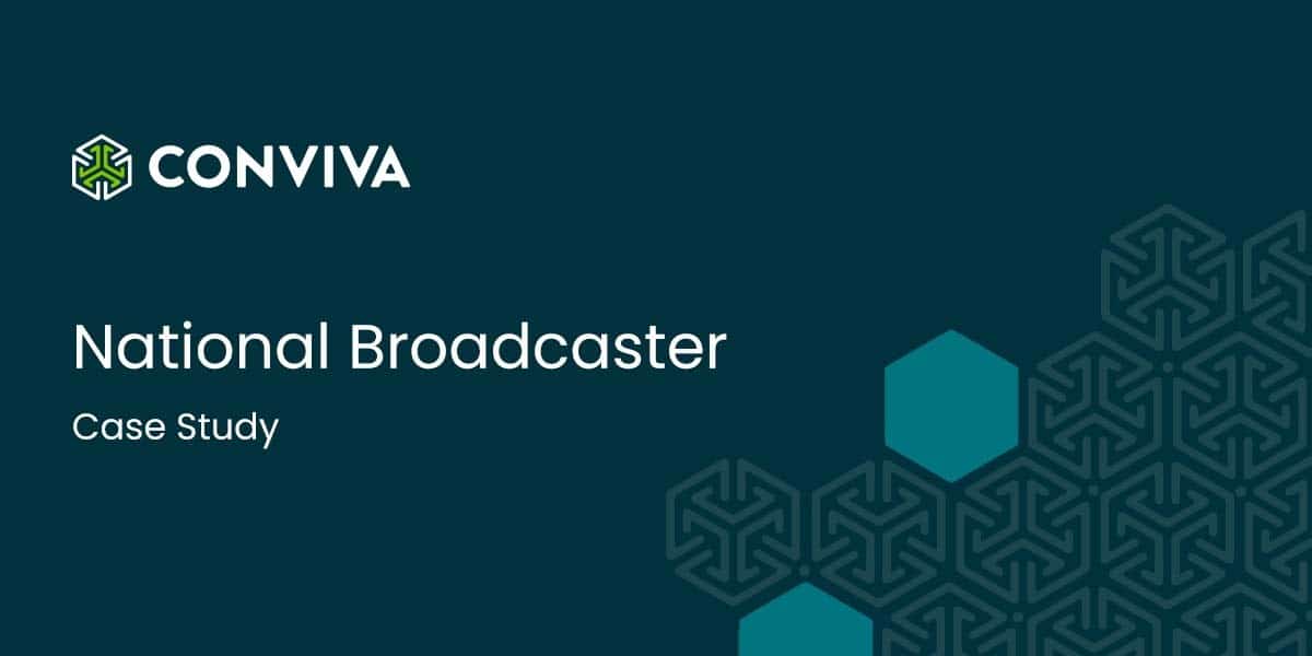 Conviva National Broadcaster, Conviva logo in blue in right