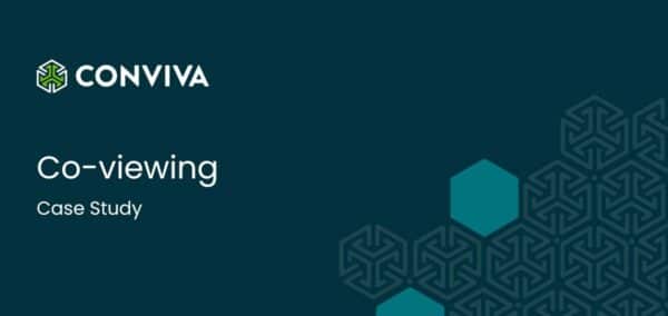 Conviva Co-viewing, Conviva logo in blue on right