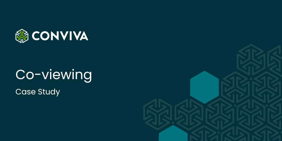 Conviva Co-viewing, Conviva logo in blue on right