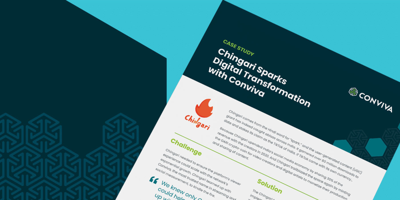 Graphic of Conviva's Case Study with Chingari Sparks